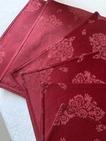 6 edle, rote Damast-Tischsets, neu !