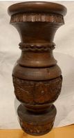 Vase (Holz-Vase) sehr schön verzierte geschnitzte Holz-Vase