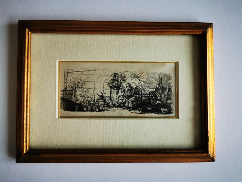 Gärtner orig. Lithographie um 1880 Kaufen auf Ricardo