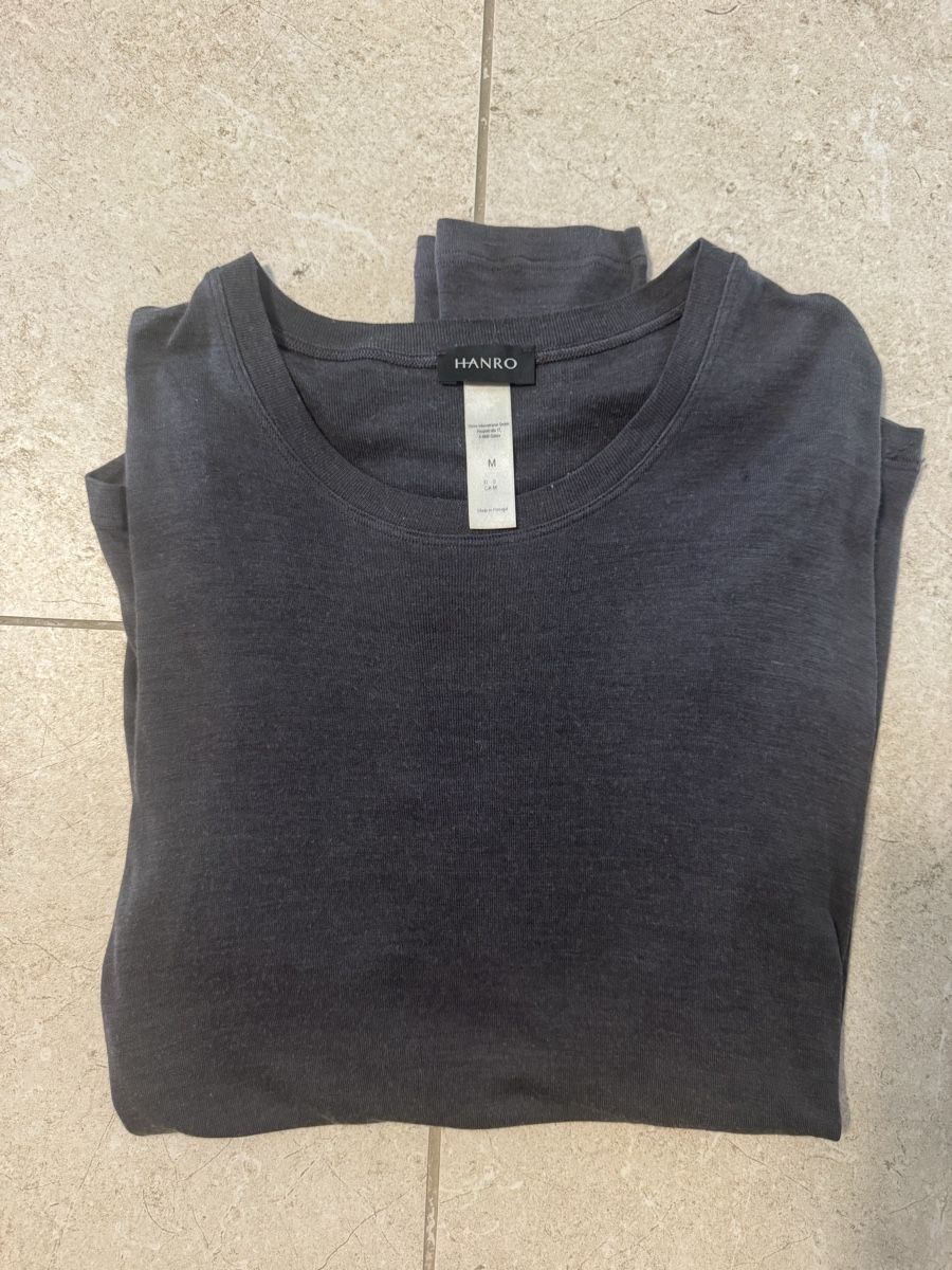 Pullover & Sweatshirts: HANRO Langarmshirt Seide Kaschmir Grau Groesse M – Gebraucht aus Zürich von Loco028 1