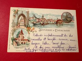 LITHO 1897 / Souvenir d'Estavayer