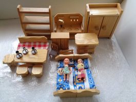 Puppenhausmöbel Holz Set für Puppenstube gebraucht