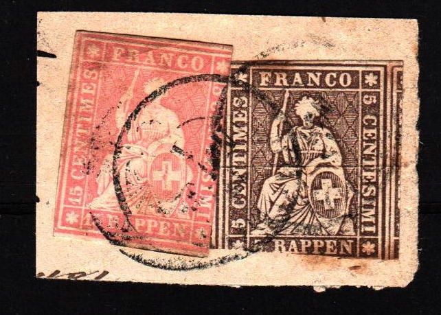 Alle Briefmarken: 🇨🇭2 x 2 Strubel sur fragments – Gebraucht aus Chavornay von 4dphila 2