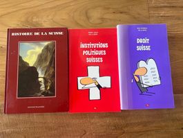 Trois livres sur l’histoire, le droit et la politique suisse