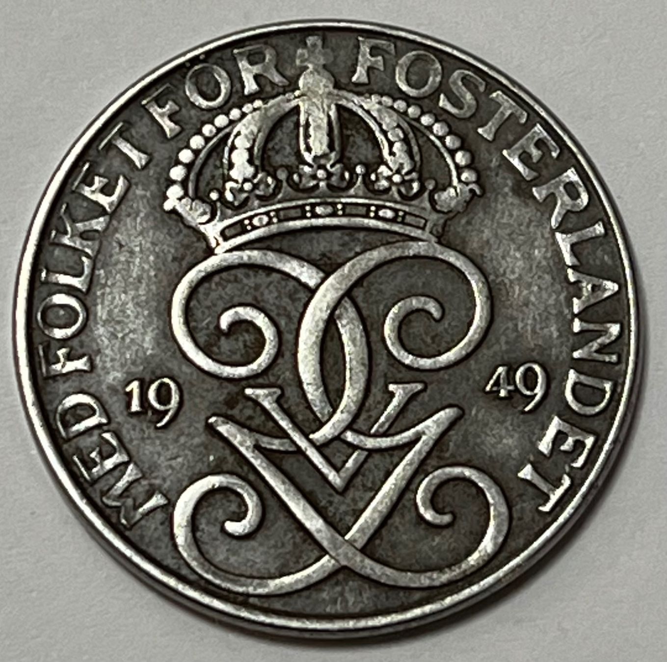 Alle Münzen: 5 Öre - Gustaf V - Sweden - 1949 – Gebraucht aus Dietikon von Numis8953