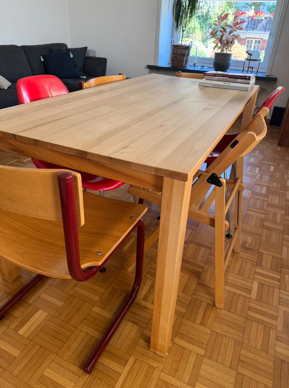 Interio Tavoli: Solid Beech Wood Dining Table 160×80 cm — Natural, Seats 6 – Usato da Uetikon am See venduto da SM_zurich 3