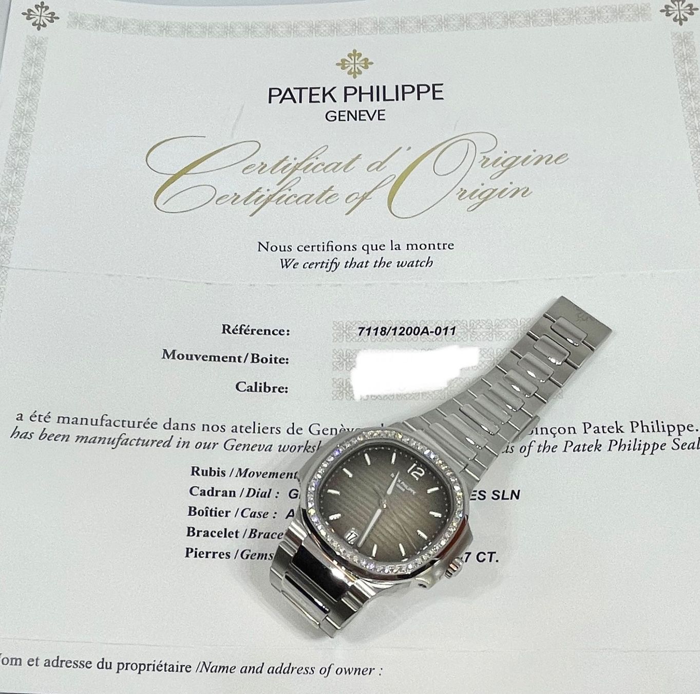 Patek Philippe Orologi: Patek Philippe Nautilus 7118 diamonds new full set – Nuovo e nell'imballaggio originale da Lugano venduto da Superstudiolugano 1