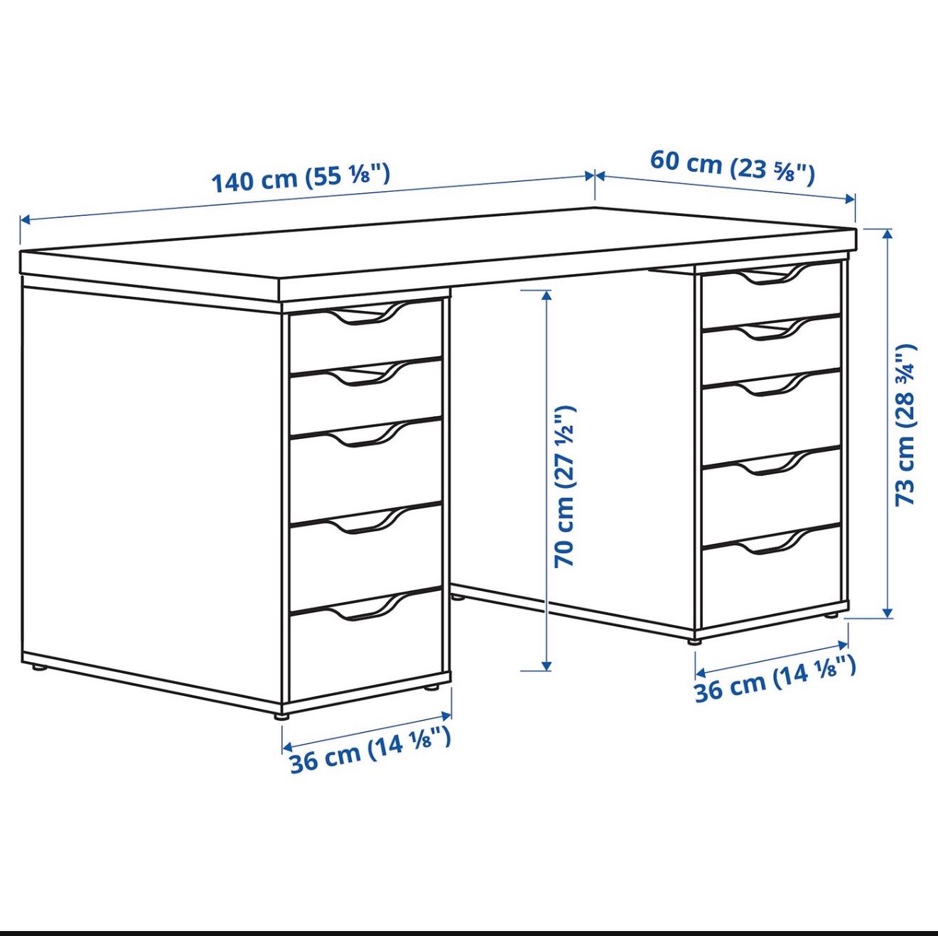 Scrivanie: Bureau Ikea – Nuovo (secondo la descrizione) da Rossemaison venduto da SZ_1291 1