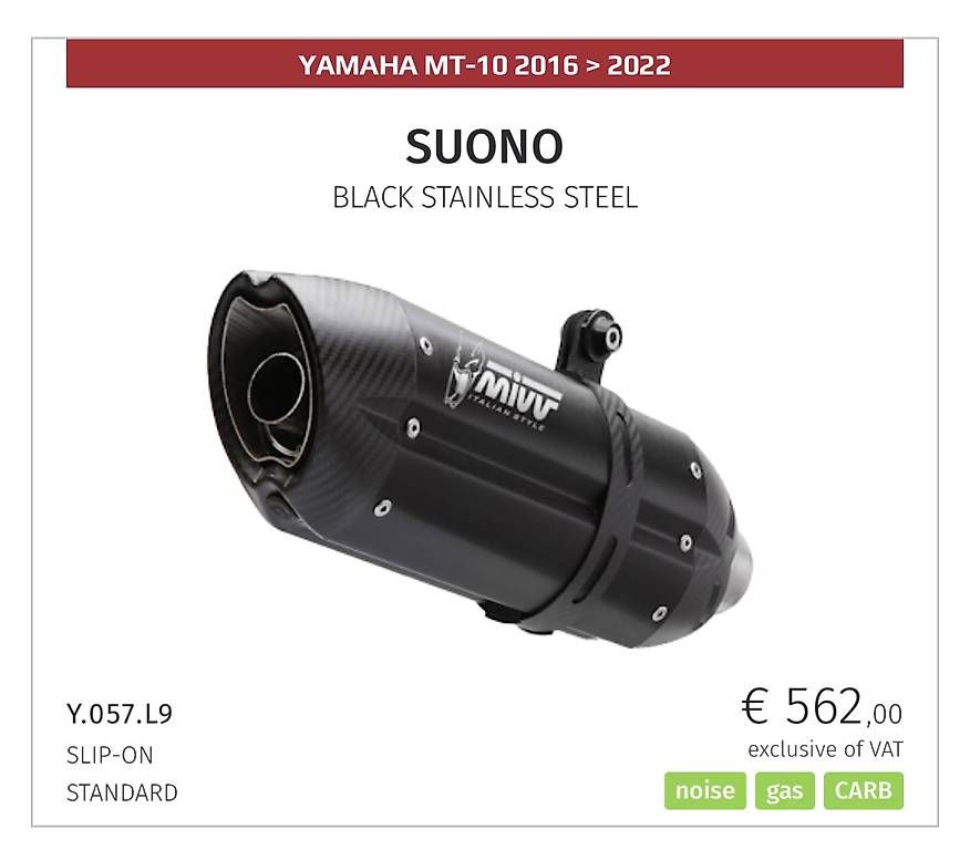 Sistemi di scarico: MIVV Suono AUSPUFF Yamaha MT-10 – Usato da Oberiberg venduto da Bermuda89 3