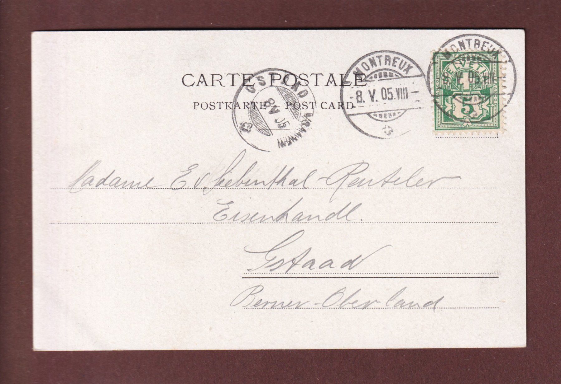 Ansichtskarten: Château de CHILLON - 1905 CPN – Gebraucht aus Pully von nicecards 1