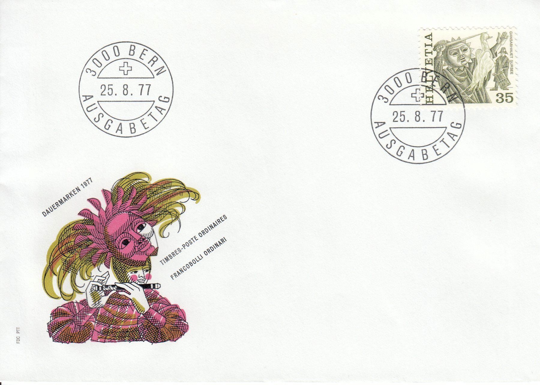Tutti i francobolli: 1977 Volksbräuche 9 FDC – Usato da Spreitenbach venduto da Mustang_1105 3