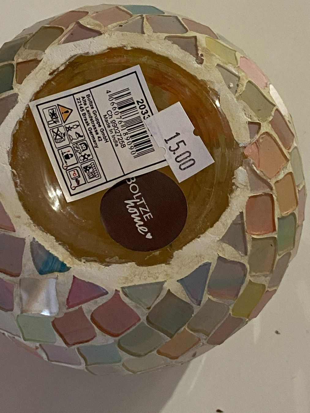 Portacandele: GLAS WINDLICHT MOSAIK – Nuovo (secondo la descrizione) da Meienried venduto da ManuelaBoutique 3