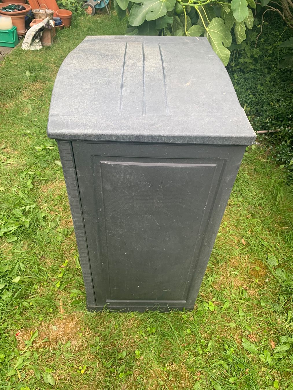 Box contenitori: Rattan Gartenschrank schwarz – Usato da Luzern venduto da Simona15 2