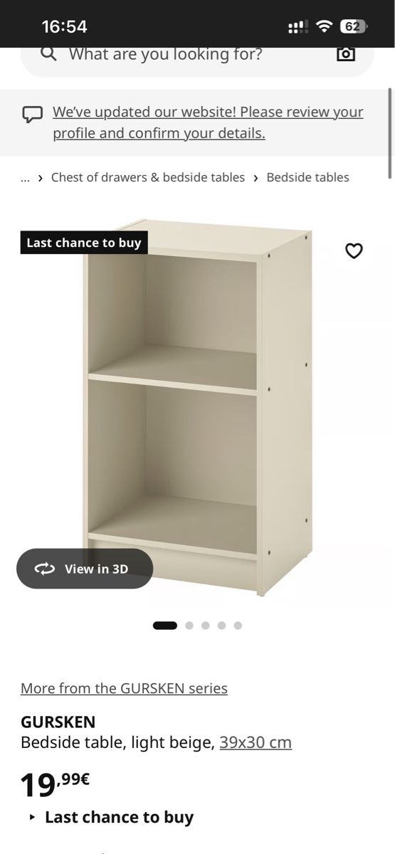 Comodini: IKEA Nachttisch – Nuovo (secondo la descrizione) da Winterthur venduto da amelymay 2