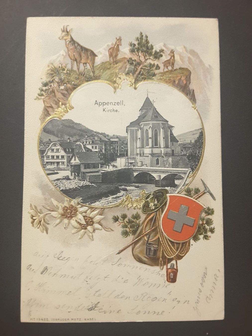 Cartoline postali: Prägekarte Appenzell , 1902 – Usato da Reichenburg venduto da Pipo-67