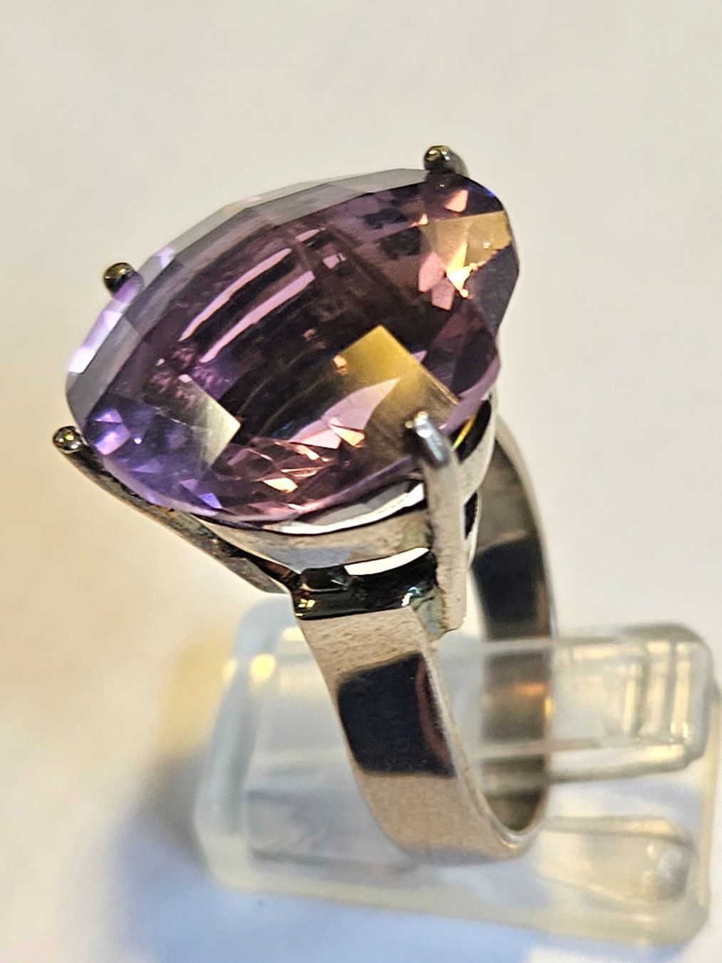 Anelli: Ring Silber Herzform grosser Amethist Neu – Nuovo (secondo la descrizione) da Zürich venduto da benedikt12 4