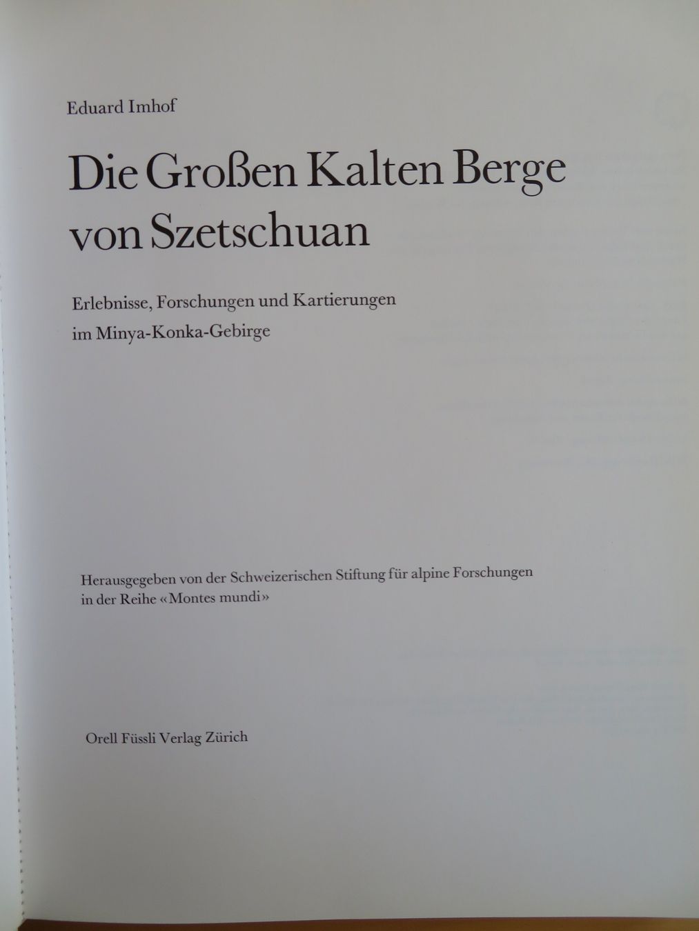 Bücher: Eduard Imhof: Expedition 1930 – Gebraucht aus Bern von mordswein 3