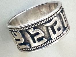 Handgefertigter Tibet Silberring 925 – Om Mani Padme Hum