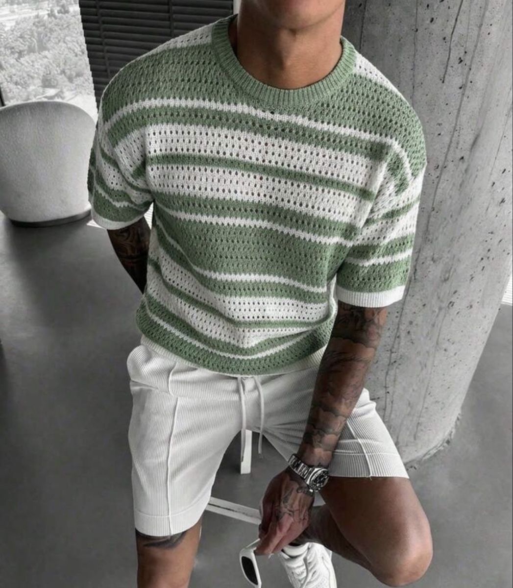 T-shirt: Gestreiftes Strickshirt kurzarm Grösse M - ungetragen – Nuovo e nell'imballaggio originale da Kloten venduto da 20RM