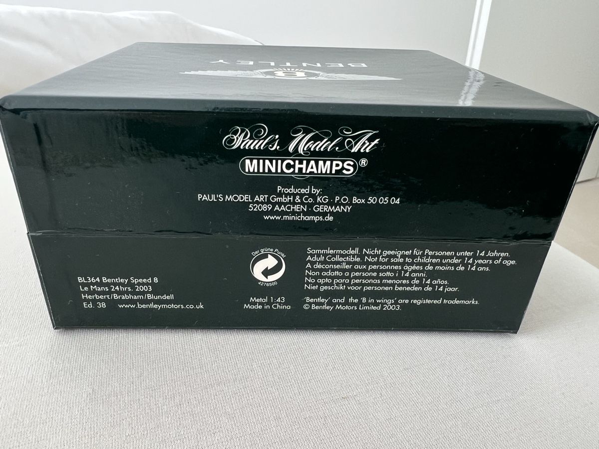 Minichamps Modellini d'auto: Bentley Speed 8 Le Mans 2003 - Minichamps – Nuovo (secondo la descrizione) da Rüschlikon venduto da sweet_76 3