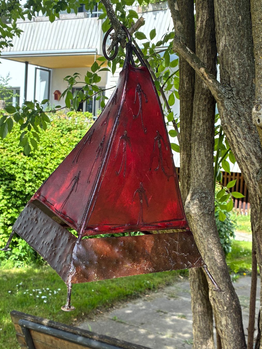 Lampade: Hennalampe rot aus Marokko – Usato da Zürich venduto da thetschi 2