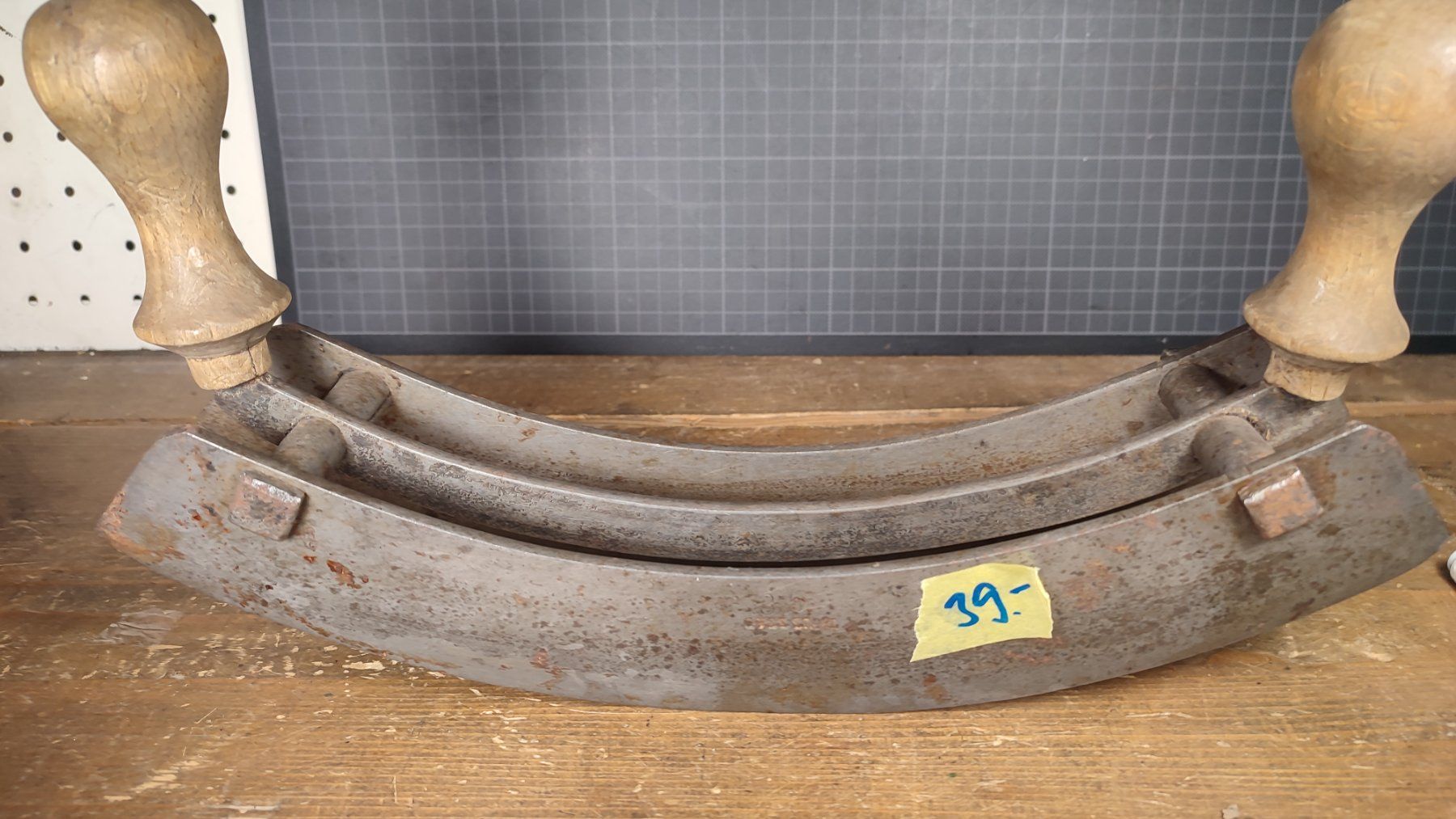 Coltelli da cucina: Wunderschönes altes Wiegemesser Doppel-Klinge – Usato da Gelterkinden venduto da MYSTOREFORYOU4460 8