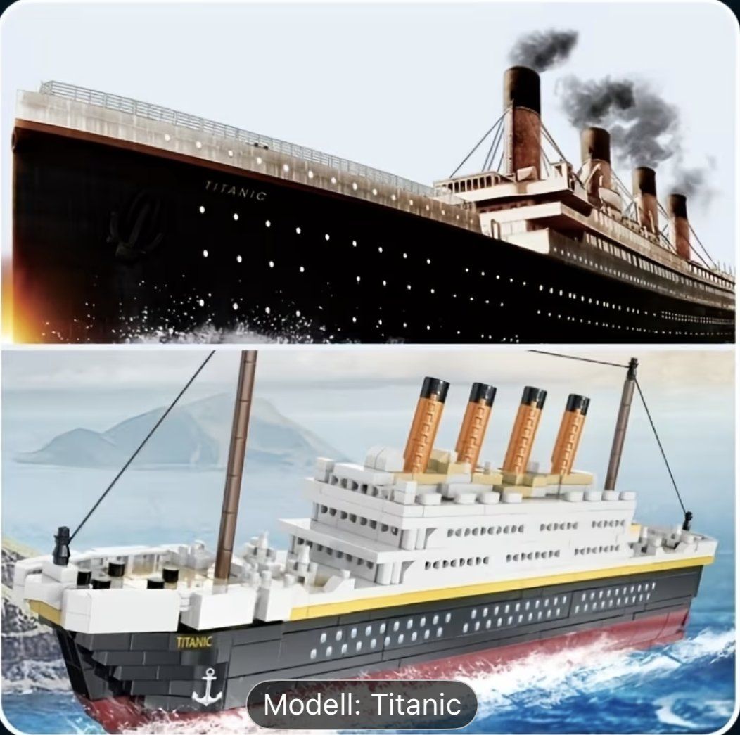 Kit di costruzioni: Neuer Modellbausatz Brixie-Style Dampfschiff Titanic – Nuovo e nell'imballaggio originale da Altenrhein venduto da marcow313