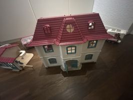 Schleich Pferdehof Konvolut mit Figuren und Fahrzeugen