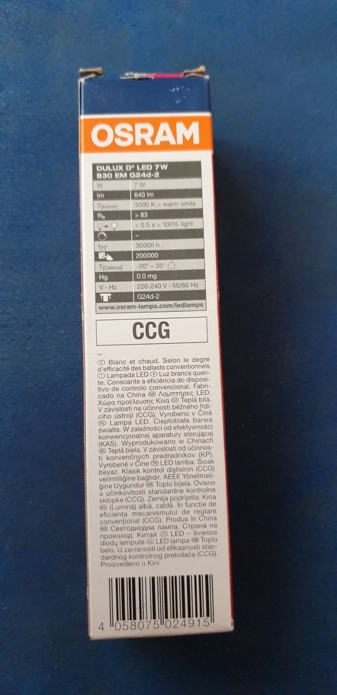 Osram Lampade: Osram LED Leuchtmittel G24d-2 – Nuovo (secondo la descrizione) da Schönenwerd venduto da Schleuni01 2