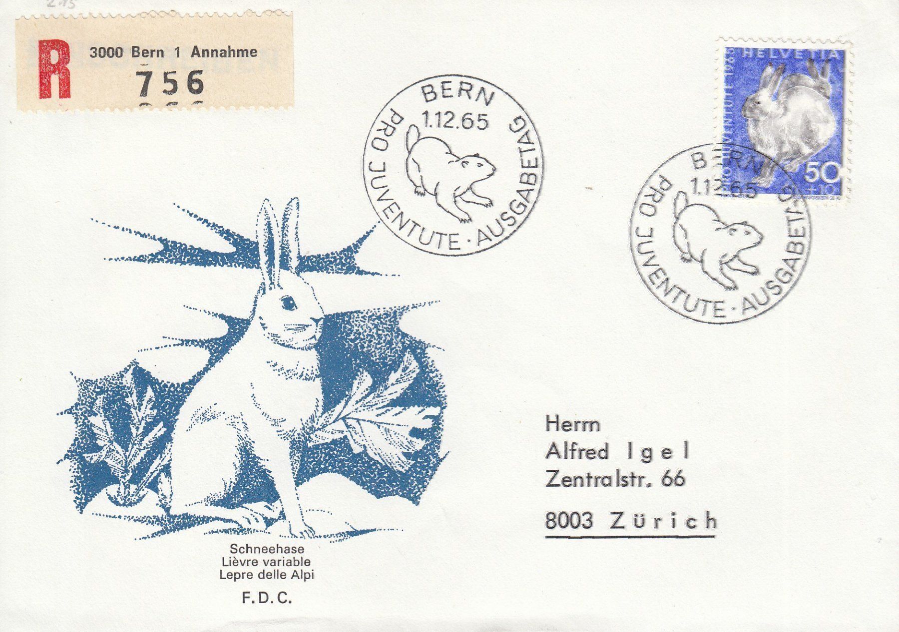 Tutti i francobolli: 1965 Pro Juventute FDC 2 Belege – Usato da Spreitenbach venduto da Mustang_1105 1