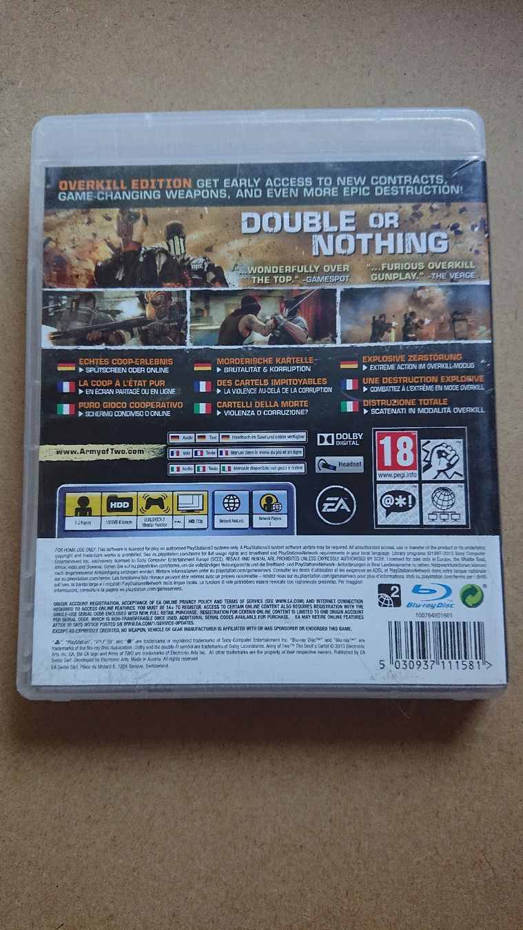 Giochi: Army of Two - The Devil's Cartel ps3 – Usato da Chur venduto da FreakofRarity 1