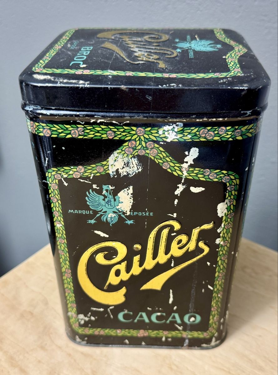 Barattoli: Antike rare  Blechdose CAILLER Cacao - Broc – Usato da Rothrist venduto da Luckywinner 2