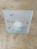 Romantisches Teelichthalter-Set "Nur für Dich" aus Glas