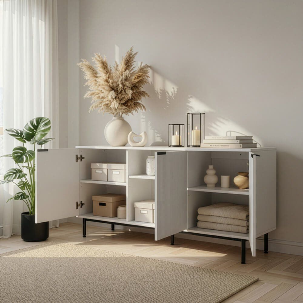Cassettiere: Sideboard 154x42x73cm NALA - Weiss – Nuovo e nell'imballaggio originale da Wallenwil venduto da toesstal-vertrieb 2