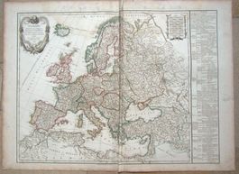 Europa Kupferstichkarte von Delamarche 1797