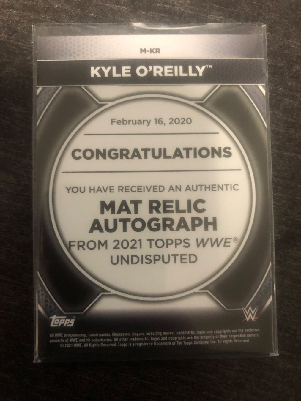 Topps Carte collezionabili: Topps WWE Kyle O‘Ryle Patch-Autogramm /5 – Usato da Wangenried venduto da Garagara 1
