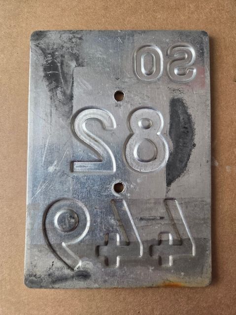 Sachs Insegne: Velonummer SO 07 gelb Mofanummer Plaque Mofa – Usato da Schenkon venduto da Uhu007 1