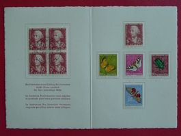 1957, J168+J172 Limitierte Pro Juventute Ausgabe auf FOLDER