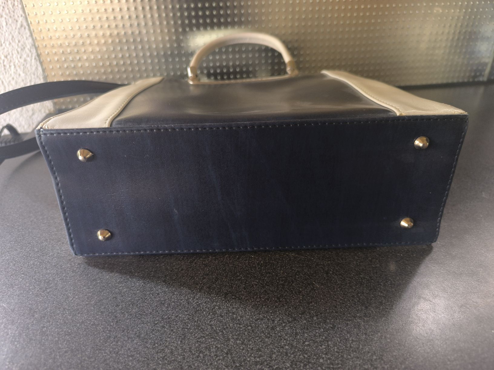 Borse da donna: Edle Vintagetasche in blau/crème – Usato da Schaffhausen venduto da gab_v5qf 8