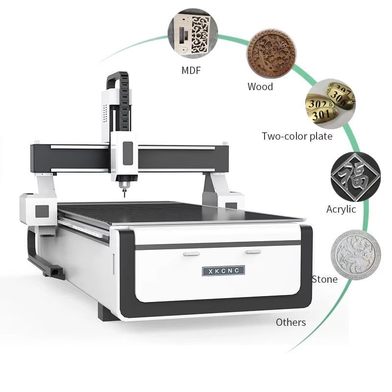 CNC Xunke 1300×1300, Broche 6 kW, Mach3/4, PC et aspiration (Gebraucht ...