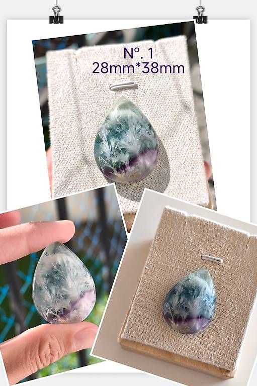 Minerali & Pietre curative: Fluorite à inclusions en forme de plumes no. 1-4 – Usato da Ursy venduto da tan_8qdl 1