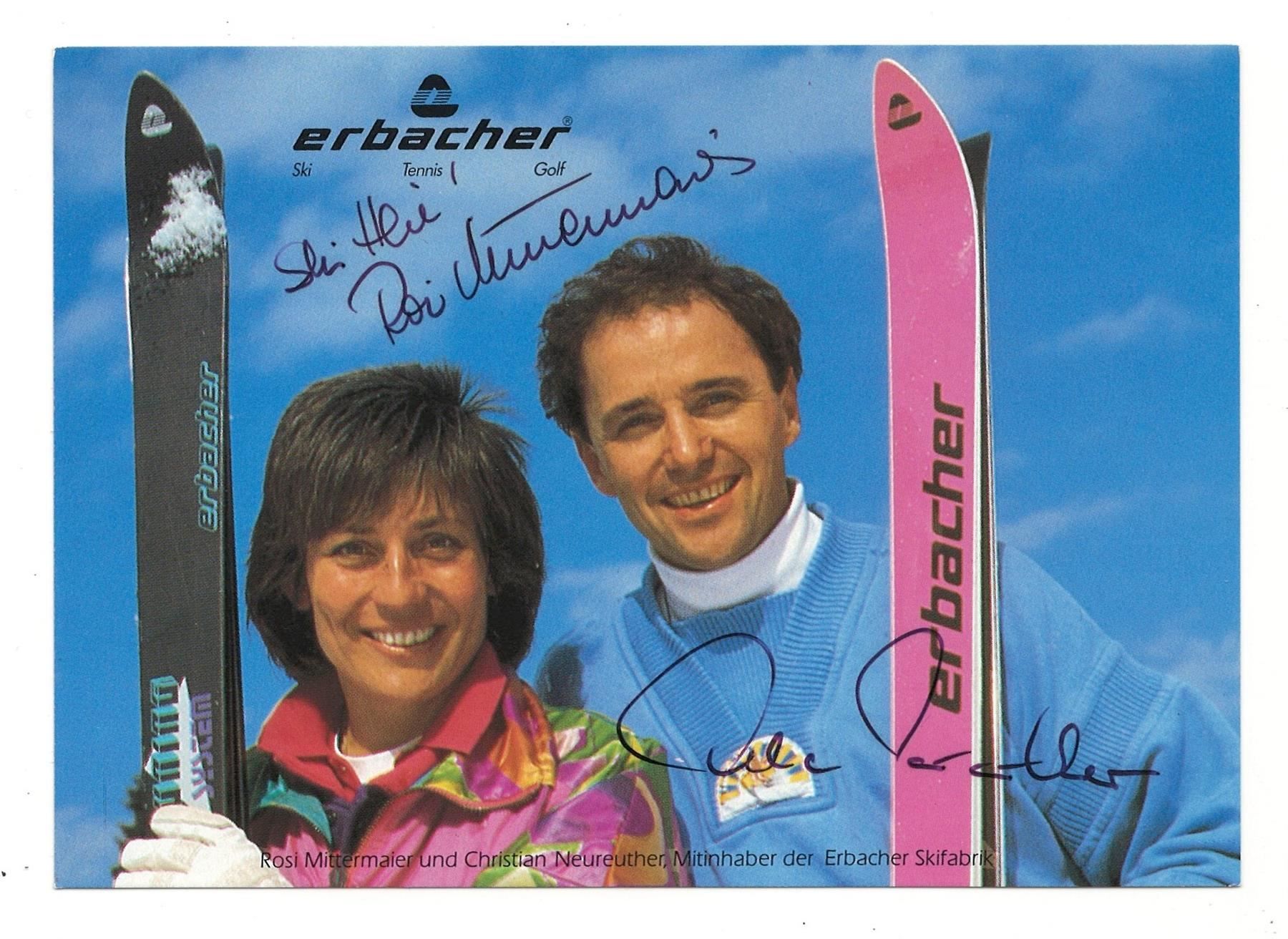 Autogramme: ROSI MITTERMAIER &  CHRISTIAN NEUREUTHER – Gebraucht aus Basel von verano1000