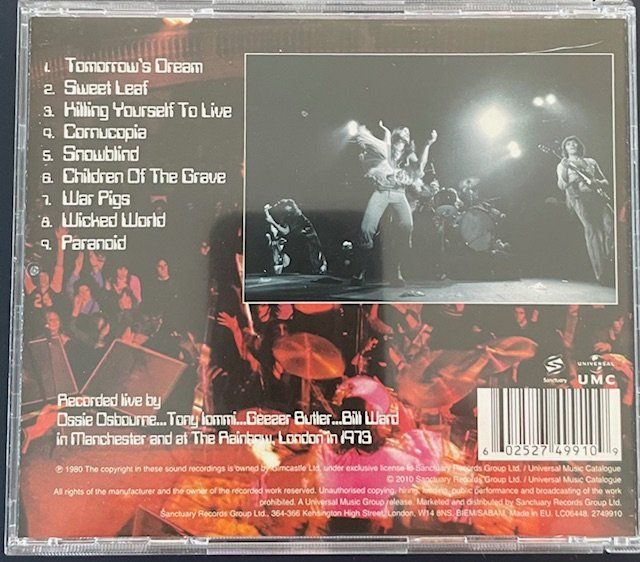 CD: Black Sabbath - Live at Last – Usato da Muenchenstein venduto da Ronin4 1