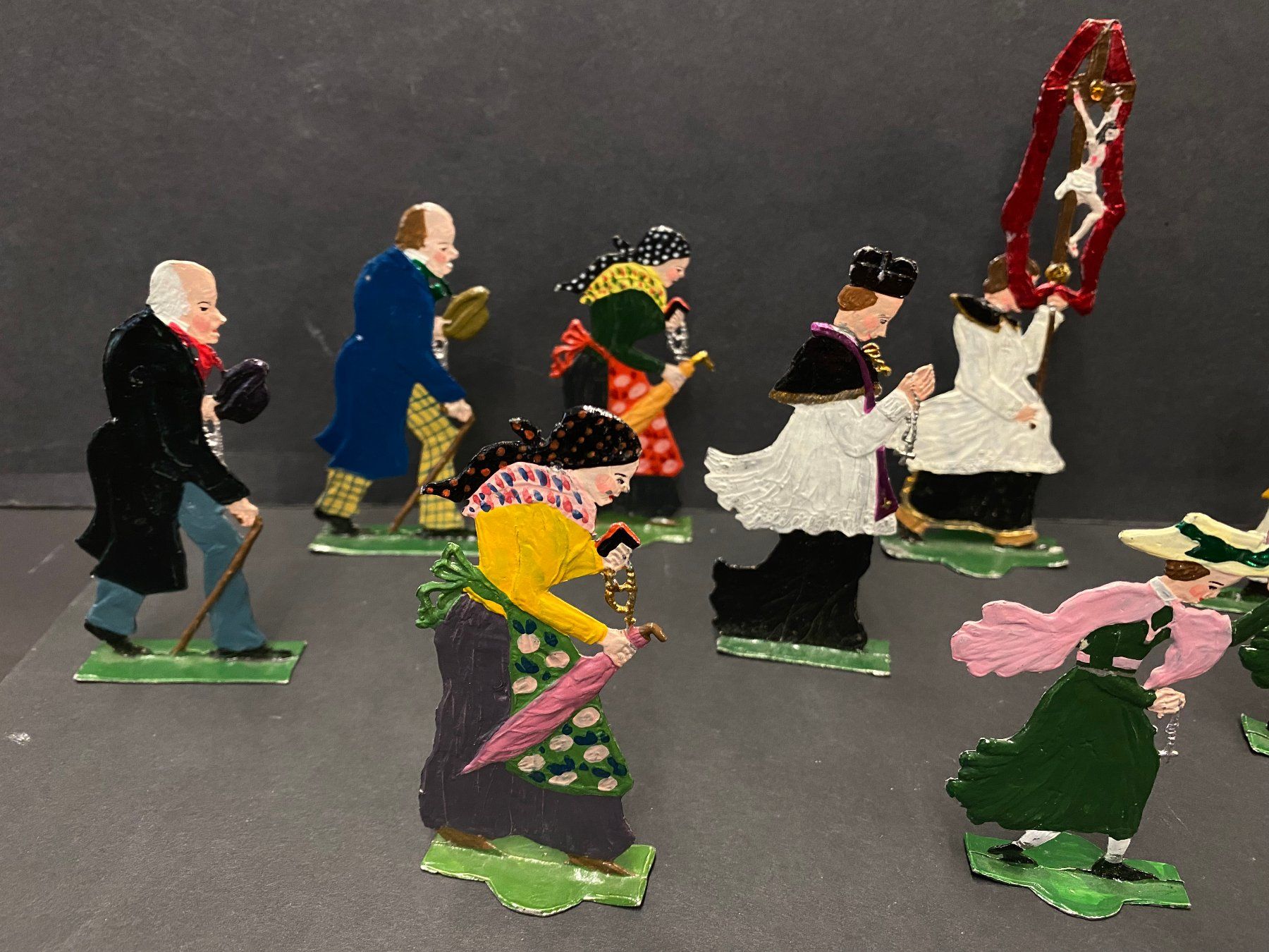Statuette: Vintage Seltene Flachbleifiguren Set aus Anni Schweizer – Usato da Schaffhausen venduto da vintageville 3