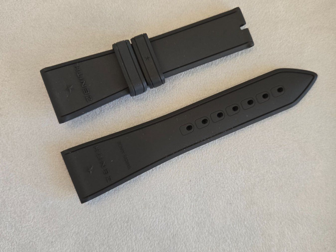 Armbänder & -reifen: Zenith Uhrenband 23mm schwarz, Breite Dornschliesse 18mm – Neu (gemäss Beschreibung) aus Chabrey von Horology 3