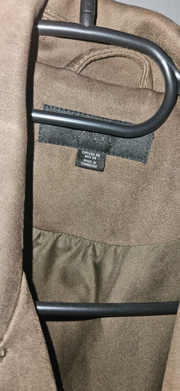 Zara Giacche: Perfecto long suedine chocolat – Usato da Vétroz venduto da MargauxLDG 2