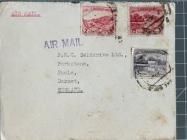 ✈️ AIR MAIL PAKISTAN 1961 Paisa Briefmarken Englisch + Urdu