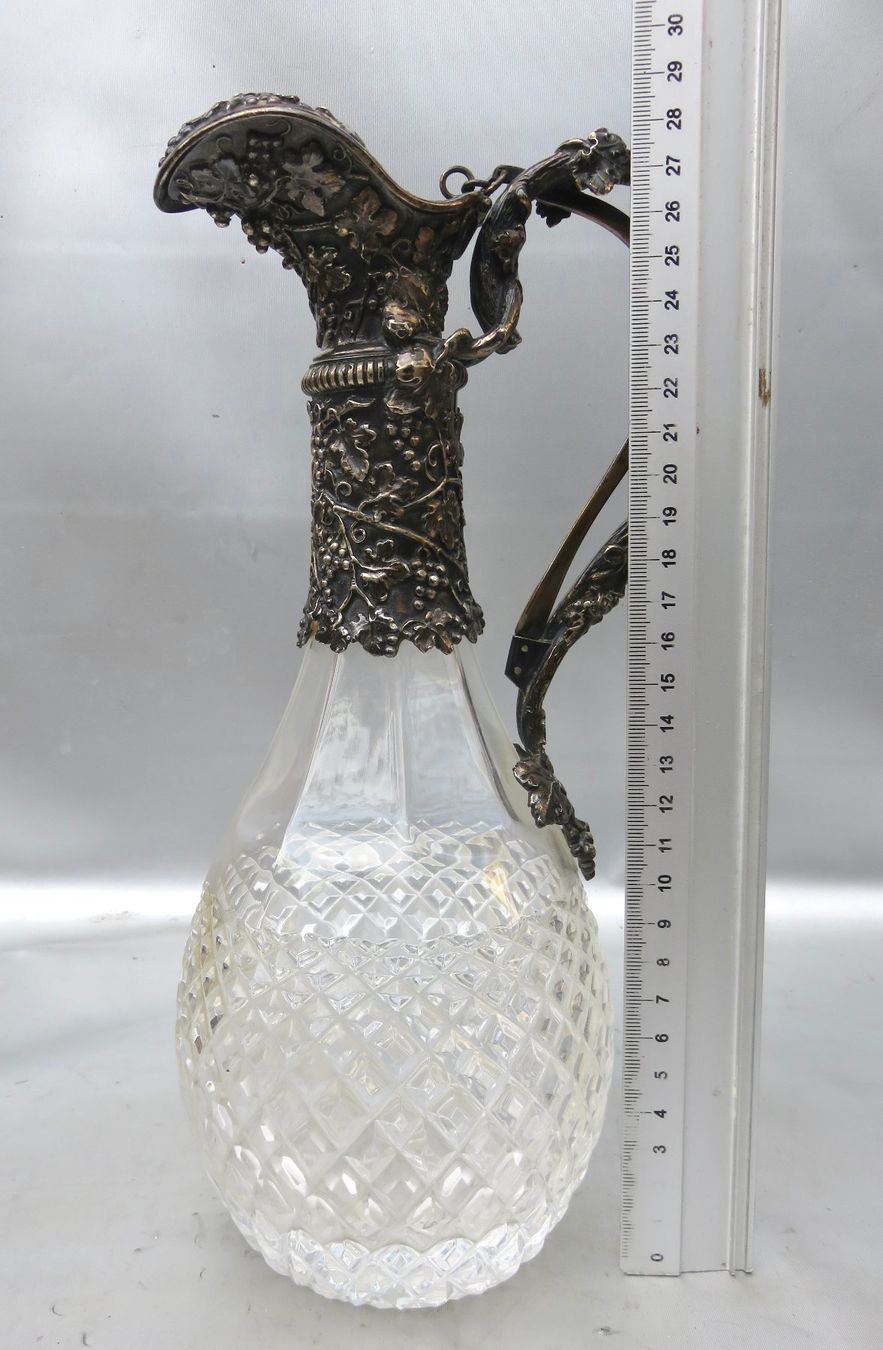 Carafes: KARAFFE MIT MASSIVER SILBER 800 MONTIERUNG – D'occasion à BERN par erassmusvonrotterdam 8