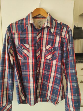 Herrenhemd Gaudi Jeans Gr. M kariert Top Zustand