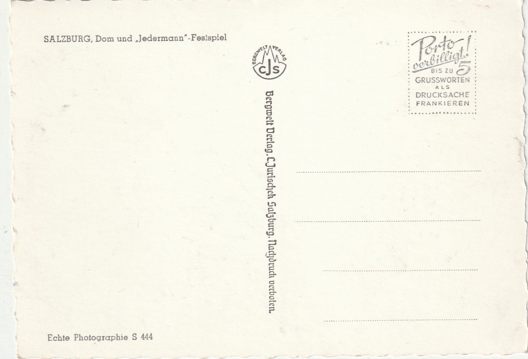 Cartoline postali: Salzburg Dom – Usato da Lumbrein venduto da made02 1